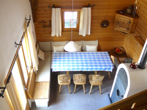 Blick von der Galerie in die Stube